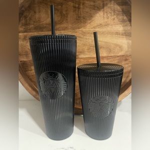 Starbucks Pleated Black tumbler